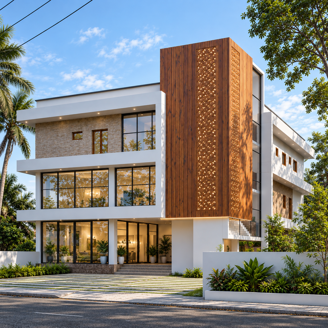 Contemporary Commercial Building Edappalli